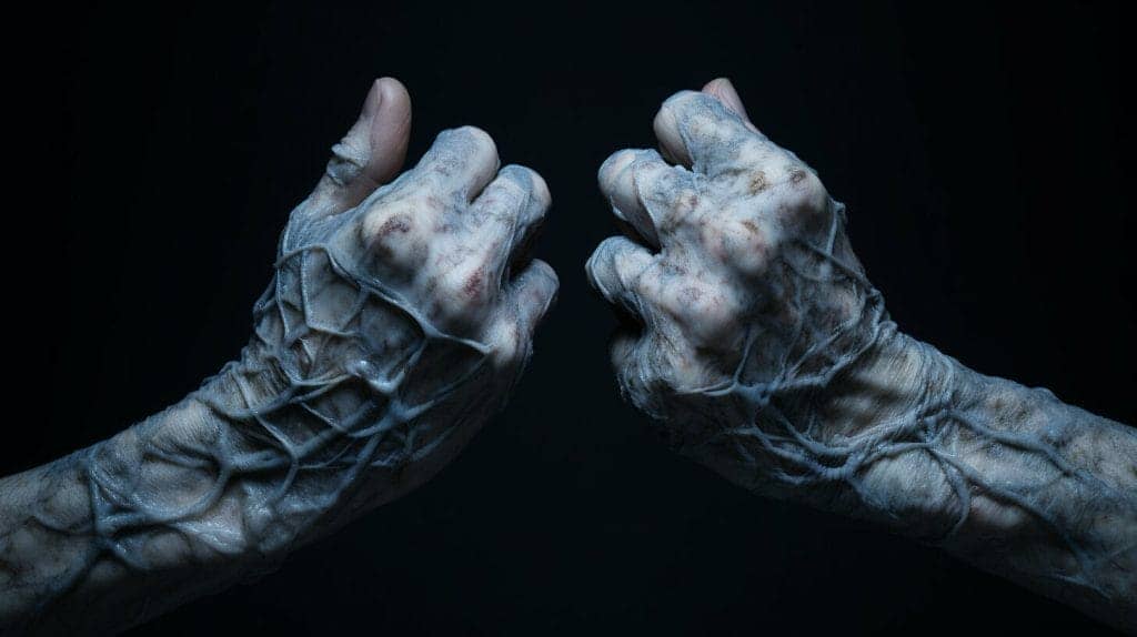 Blue veins in hands suddenly covid